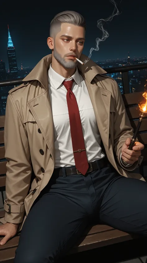 very aesthetic, 걸작, 고해상도, 8k 해상도, high contrast, (semi-realistic), newest, koreanai, best_quality, finely_detailed_eyes_and_detailed_face, (1 old_man), handsome, fantasy, solo, crew_cut, (no bangs, forehead exposed),muscular, (wrinkles), gray_beard, blue_e...