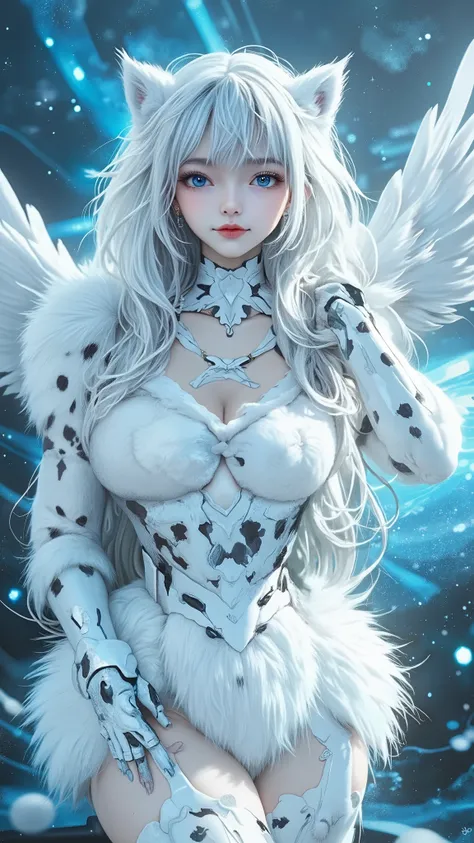 Anime, Anime style, masterpiece, best Quality, beautiful detailed eyes, beautiful detailed lips, highly detailed eyes and face, Quality_masterpiece, detailed depiction of skin, solo, covered in fur, anthro, covered in fur leopard, Woman, Young adult, g...