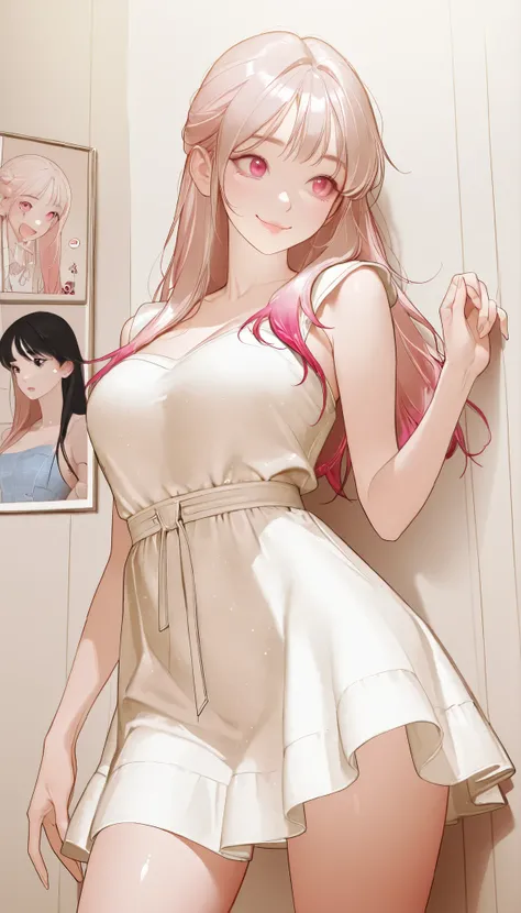 masterpiece、top quality、High precision in selection、high quality images、8k, 1 woman、perfect hands、 skin and clothing texture 、 beautiful eye expression 、Shiny latte-colored hair,long hair, Manga inspired by Lee Jong Suk, trending on deviantArt, realism, d...