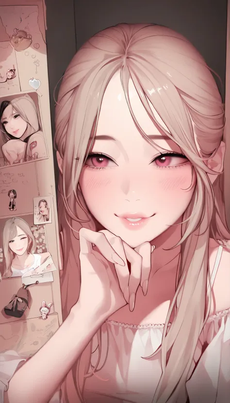 masterpiece、top quality、High precision in selection、high quality images、8k, 1 woman、perfect hands、 skin and clothing texture 、 beautiful eye expression 、Shiny latte-colored hair,long hair, Manga inspired by Lee Jong Suk, trending on deviantArt, realism, d...