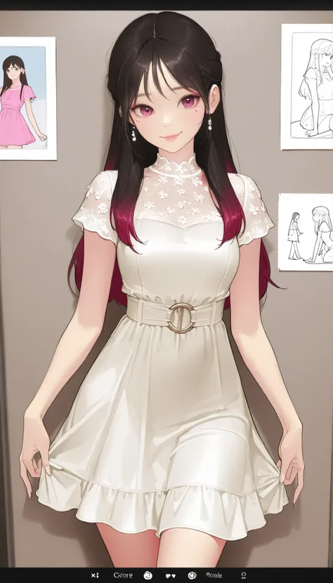 masterpiece、top quality、High precision in selection、high quality images、8k, 1 woman、perfect hands、 skin and clothing texture 、 beautiful eye expression 、Shiny latte-colored hair,long hair, Manga inspired by Lee Jong Suk, trending on deviantArt, realism, d...