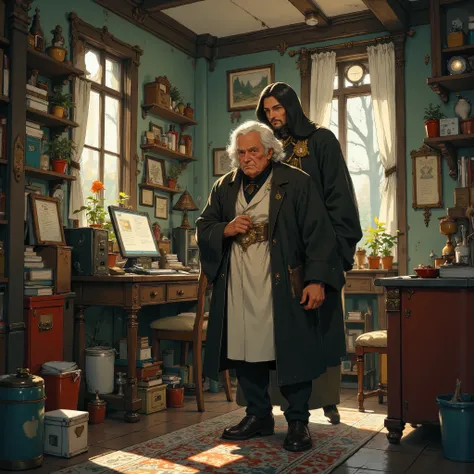 Anime art,anime style,
"A retired mage in a fantasy setting, living an ordinary life. Flawed, unhappy, and unfulfilling. Can a mage achieve this in a way that is both ordinary and fulfilling?"
**Negative Prompt:**
"A retired mage in a fantasy setting, liv...