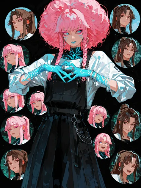 Full Description of the Character Suggested Race: a human character African Origin, Female Gender.  Overall appearance : Cor da pele: Skin rich in shades of dark brown, warm and very well illuminated, such as polished ebony. A radiant and vibrant skin tone...