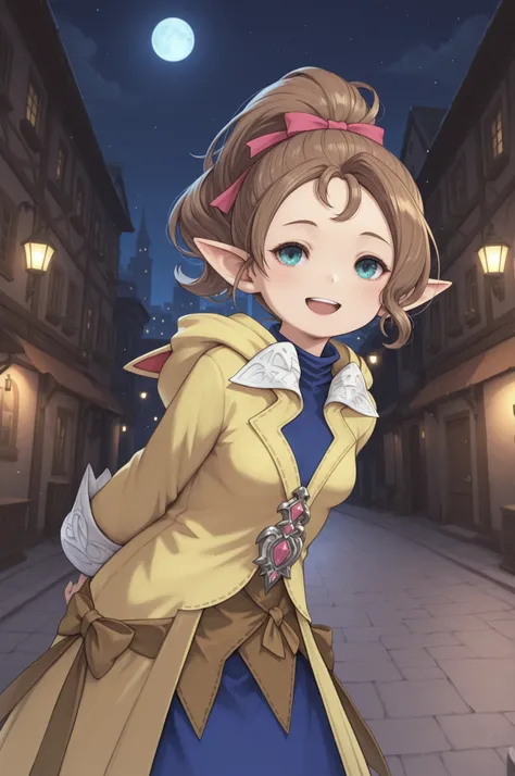 masterpiece, best quality, amazing quality, very aesthetic, absurdres, newest, scenery, volumetric lighting, perfect eyes, ultra detailed,
1girl, solo, Krile Baldesion, white mage outfit, yellow hooded jacket, closed jacket, long jacket, hood down, ponytai...