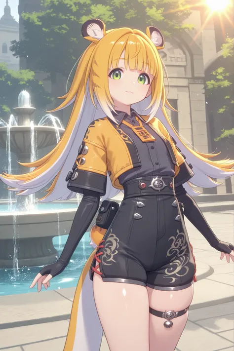 jufufu, shiny skin, modest pose , показывает когти
одна
shine, shine, sun beam, fountain ,splashes of water in the background, the temple
, Looking at the viewer, joy