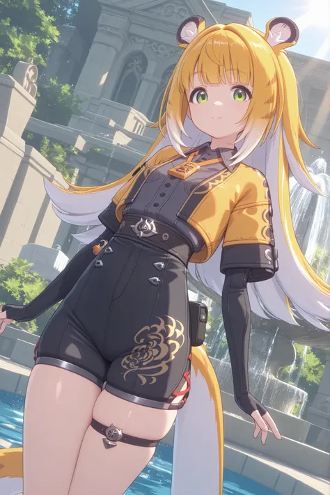 jufufu, shiny skin, modest pose , показывает когти
одна
shine, shine, sun beam, fountain ,splashes of water in the background, the temple
, Looking at the viewer, joy