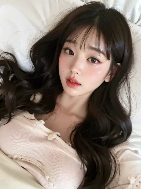 Jang Wonyoung, white skin, big and beautiful eyes
