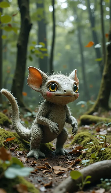live-action、real、8K、HDR、cute monsters live in the woods