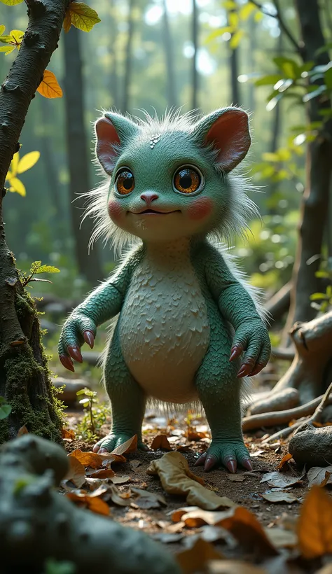 live-action、real、8K、HDR、cute monsters live in the woods