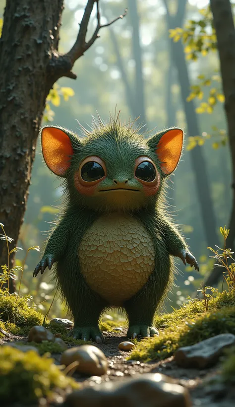 live-action、real、8K、HDR、cute monsters live in the woods