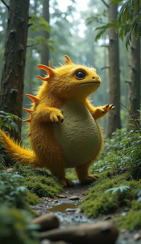 live-action、real、8K、HDR、cute monsters live in the woods