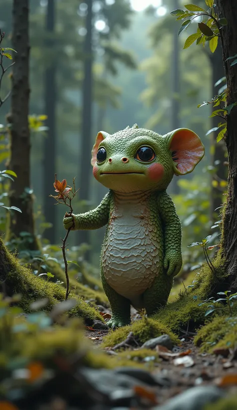 live-action、real、8K、HDR、cute monsters live in the woods