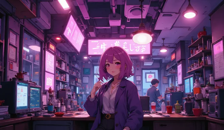 Anime art,anime style,Tuts tuts taste kinda purple