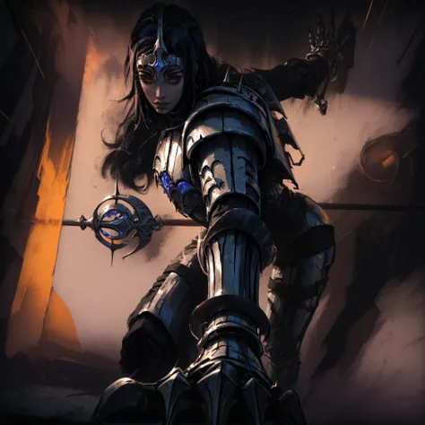 artist: wlop, masterpiece, best quality, illustration,( a young vampire with tan pale skin), medium length wavy black hair , brown eyes, detailed face, wearing gray and white outfit, wearing noble vampire combat outfit in gray and white , metal armor chest...