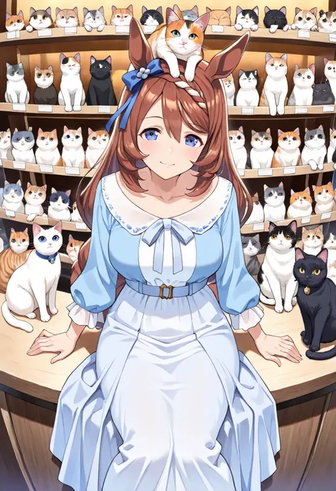 (masterpiece, best quality, perfect face:1.4), wide angle, super creek \(umamusume\), horse ears, ear ornament, horse tail, tail on the lower back, proportional body, proportional, beautiful hair, beautiful face, beautiful detailed eyes, beautiful clavicle...