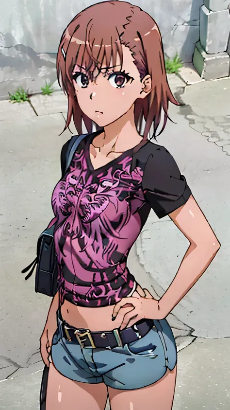(masterpiece, best quality, high resolution, 8k:1.2), (anime coloring:1.2), highly detailed, beautiful eyes, perfect eyes, fine eyes, brown eyes, featuring big highlights, detailed face, highly detailed, fine eyes, symmetrical eyes, one girl, alone, Misaka...