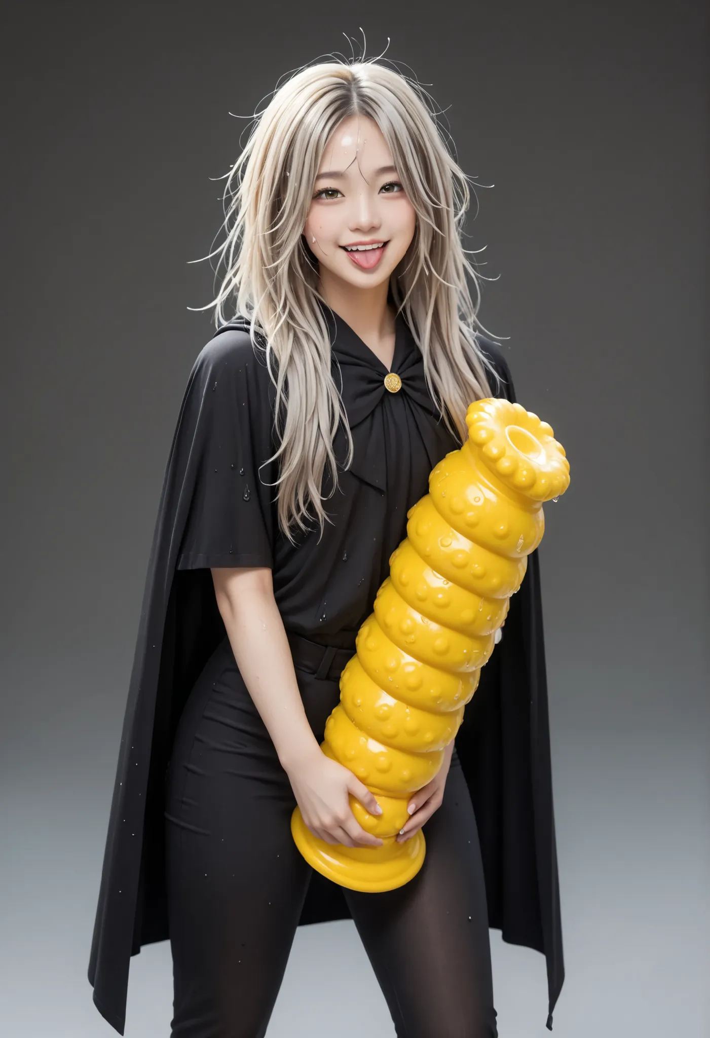 sexy anime babe (happy and horny) , (((wet hair))), Warm Embrace for ((((gigantic yellow multiple color toy shaped gigantic dildos)))), anime, hentai, cartoon, hardcore hentai, erome, perfect hand, perfect fingers, ((tongue)), cum on wet yellow penis, tong...