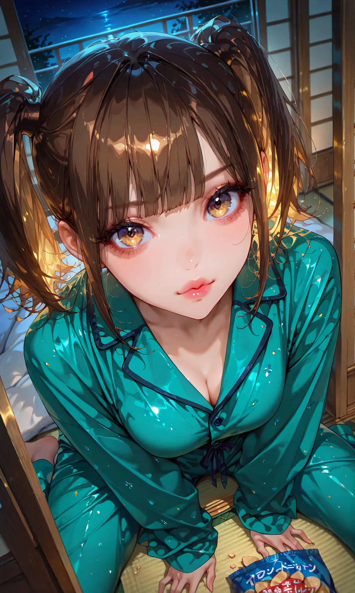 masterpiece, best quality, bright, very aesthetically pleasing, high contrast, newest , (4 divinely beautiful woman:1.5), they have different eye colours(brown,black, green, blue), they have different hair colours(black, red, blue, green), different hair s...