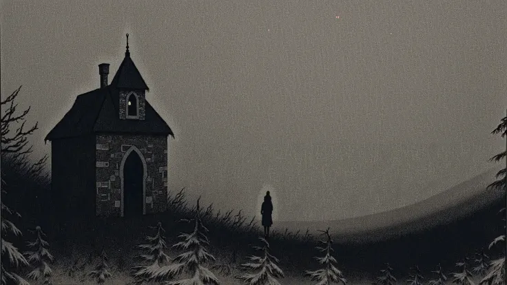 Depressive Black,foggy,winter,house
