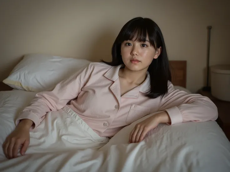 mana, on the bed, pajamas