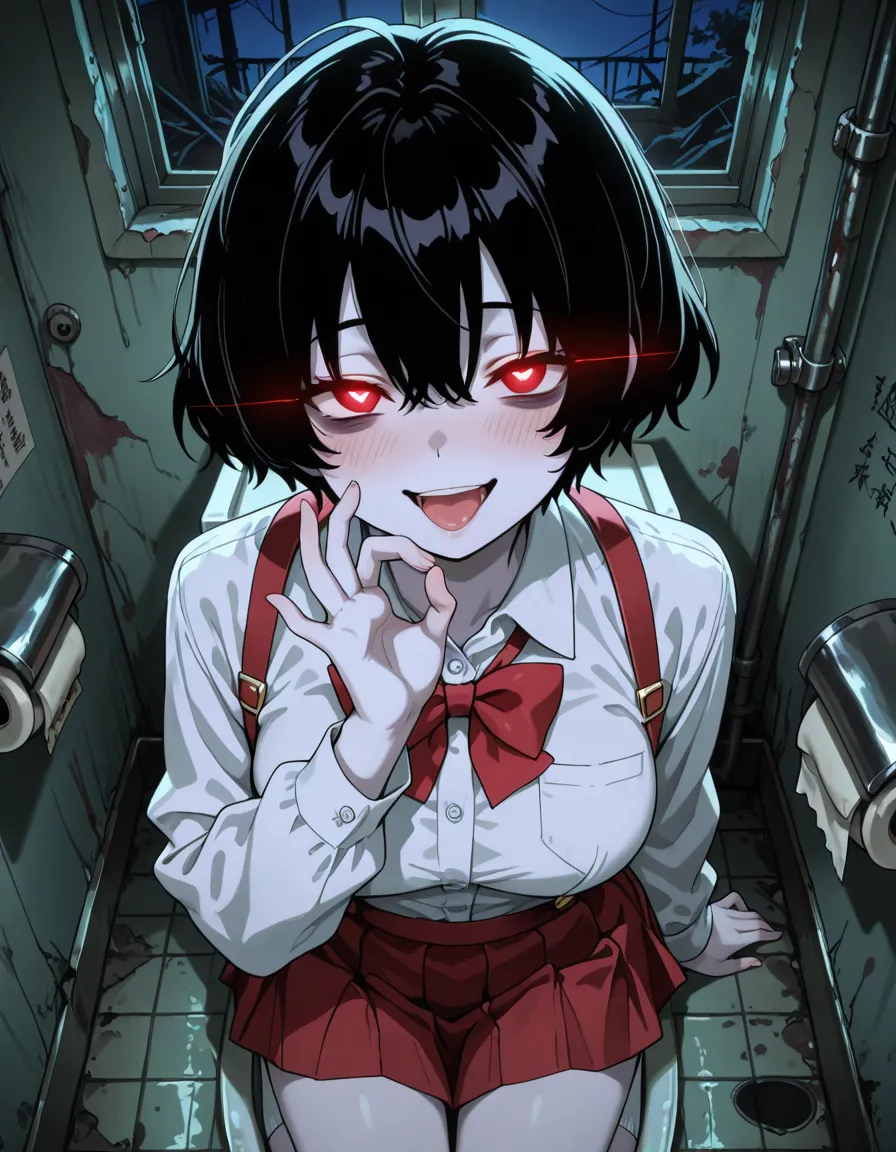 pov, from above, night, looking at side viewer,  fellatio gesture, open mouth, panties, seductive smile, horny expression, embarrassed, heart pupils, kneeling, amazing masterpiece, top quality, high fashion, absurdres extremely, close up, HDR, intricate de...