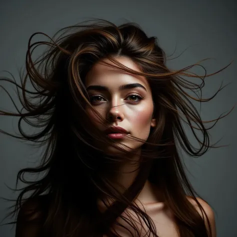 hair blow -髪風でなびく-
