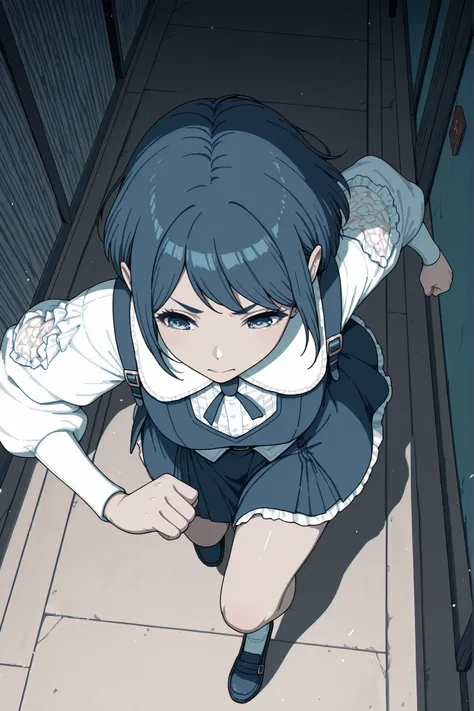 masterpiece, high quality, better lighting, absurd, best quality,
anime screenshots, anime coloring,
 from above, running, full body
azami,