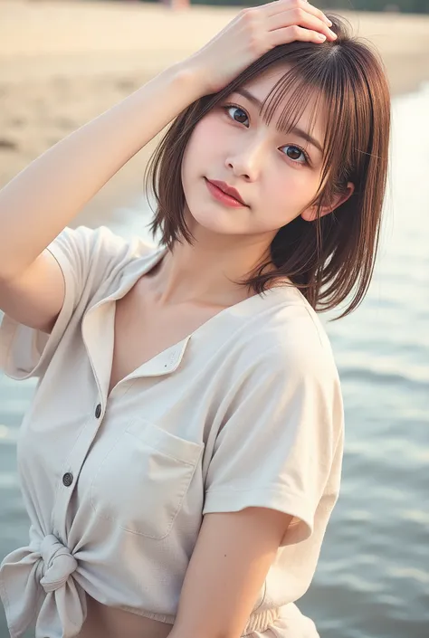 写真のようなリアルな質感、in 8K:1.5,Best Quality:1.4, 超A high resolution:1.5, (Photorealistic:1.4),masterpiece:1.2,(top-quality:1.4)、Raw photo、1a japanese girl、Cute、 (RAW フォト:1.2), (フォトリアリスティック:1.4), 美しい詳細な表情の少女, (((とてもよく詳しい eyes and face, 美しく詳細な目元, 非常に詳細な顔、はにかんだ笑顔)))...