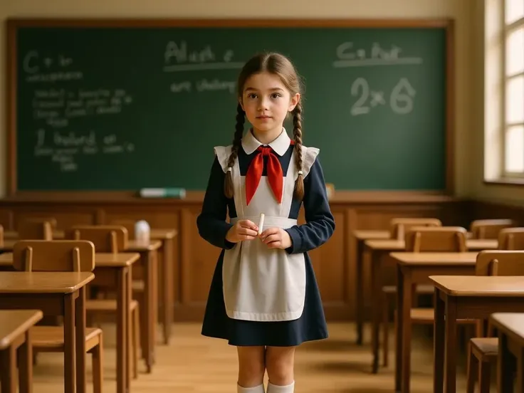 CCCP School girl pioneer - Девочка в школьной форме с пионерским галстуком_rel_260420