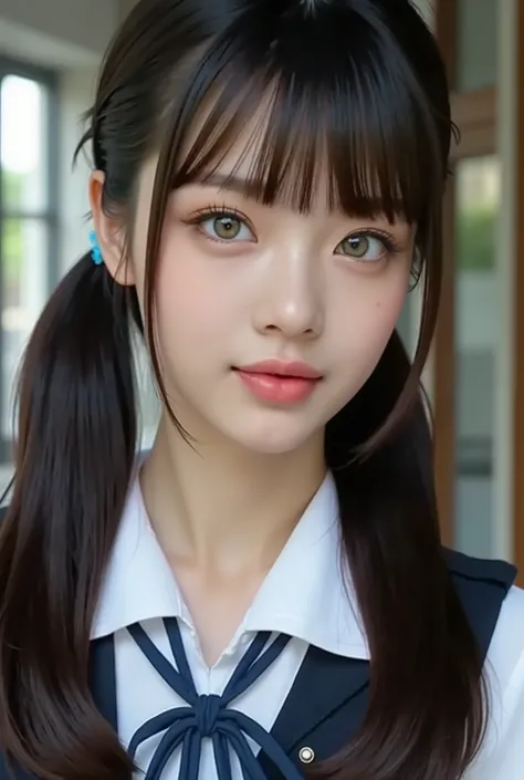 {{Focus on the eyes:1.8}},{High precision in selection},{{{{chestの上の顔の写真}}}},{{one high school girl :Smile Yan:chest:Nipples}}、{Smile:big double eyelids:mascara: teardrop bags:long lashes:1.8}}、{{透けて見える白いタンクトップ-Nipples:1.8}},{straight hair::Princess Cut:po...