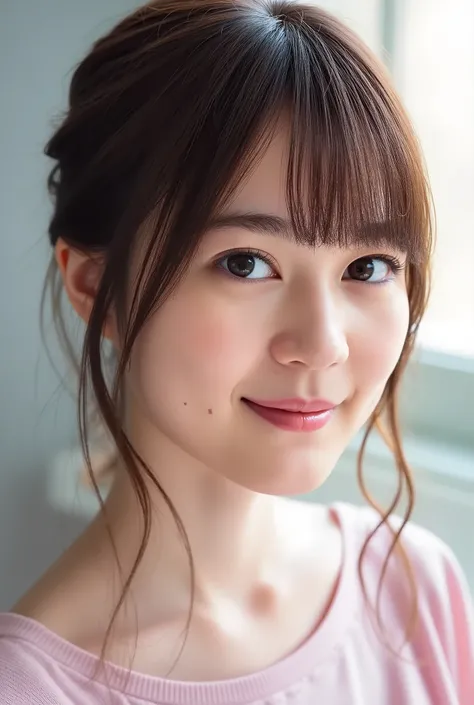 Ikuta Erika, Bang, smile, Young and  cute Japanese faces ,   Official Art for 4 People ,  High Definition CG Unity 8k Wallpaper,  ultra high precision ,  very detailed, Half photo ,  Film Grain ,  lens flare glow ,  top quality ,8k, Viewer , (( masterpiece...