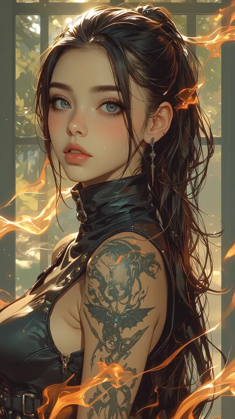 (1 girl:1.5), masterpiece:1.3,  gag mouth  , ULTRA HIGH DEFINITION,  super excellent ), (Reality, photoReality:1.4),   beautiful illustration  ,
 perfect light,   close ,   khaki skin  ,    blue gemstone eyes  , tattoo, 
 Natural light,   writing border de...