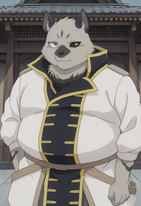 masterpiece, best quality, Newest, Dumb Dress, High precision in selection, 1 boy, solo,  lanteveldt, Glynn, confident, staring at the viewer in a Japanese-style building,   gradient background, sea looking at viewer,very fat，Totally Obese，thick lumps ， ex...