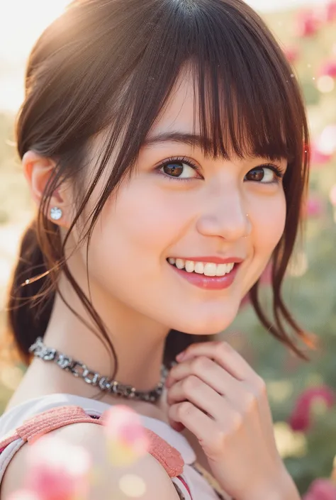 Ikuta Erika, Bang, smile, Young and cute Japanese faces , Official Art for 4 People , High Definition CG Unity 8k Wallpaper, ultra high precision , very detailed, Half photo , film grain , lens flare glow , top quality ,8k, Viewer , (( masterpiece...