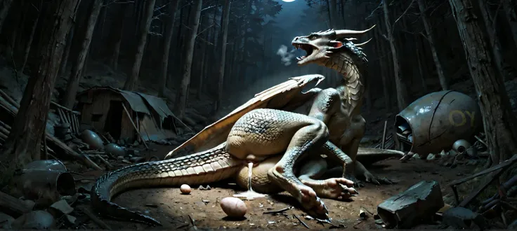 Pov:1.3, point of view, pov view, view from top:1.3, in frame, view from ground, low angle, fetal position, sitting, lean on ruins, human head, lips, nose, human skin, own long body, human long neck, own legs, human feet, wings:1.3, transformation, human m...