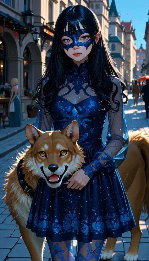 ((RAW Photo), Absurds, (Absurd Resolution)), (AI Fantasy), (pretty girl, very beautiful 21 years old), (((Lumine, bioluninicent light))), (beautiful girl, very pretty face, with Mexican carnival mask), (long, curly hair, cinnamon, black highlights), (reali...