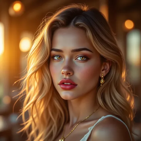 photo of beautiful young woman, (midbody), blonde hair, posing for a photo, Sexy girl, lovely woman, pretty woman, beautiful woman, stunning woman, casual pose, beautiful girl , attractive girl, sexy look, pretty girl, beautiful picture, (red lips lipstick...