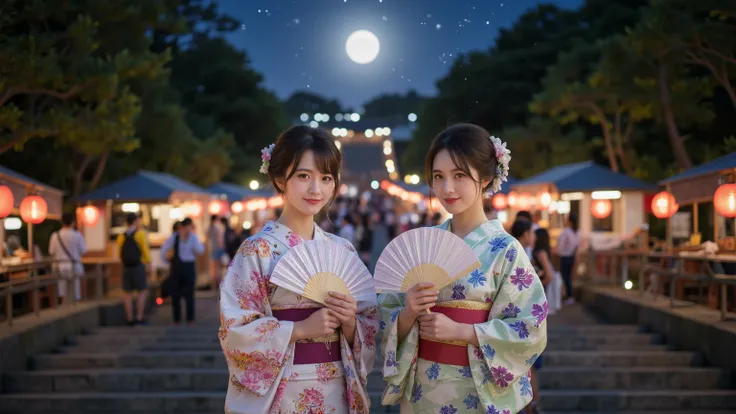 Two Japanese women in yukata