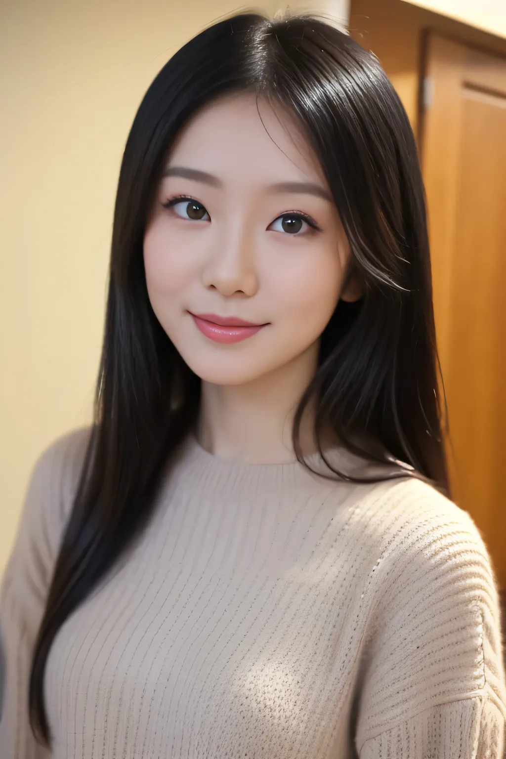 (8K, RAW pictures, Top Quality, masterpiece:1.2), (candid shot, super high resolution), (close-up), Japanese Woman, Cute girls, beautiful and detailed face, very elaborate eyes and face, sharp pupils, natural makeup, smooth hair, Professional Lighting, Hap...