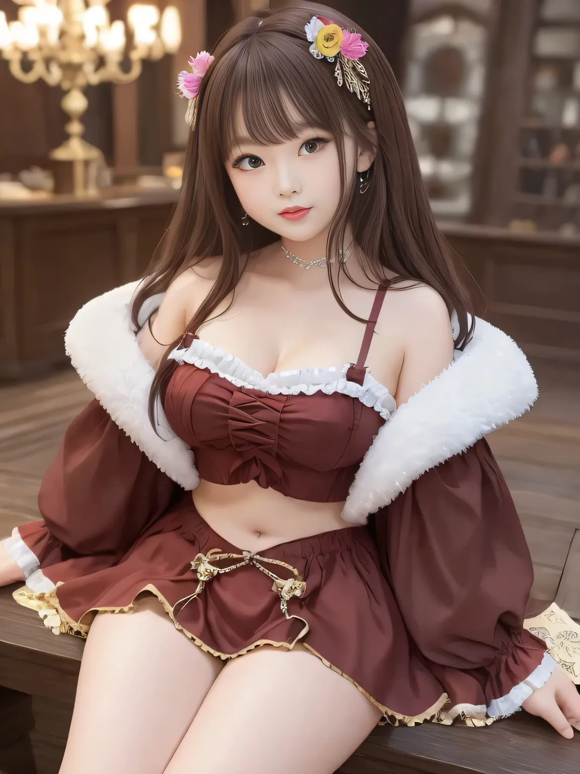 
(top quality)、masterpiece、hyperrealism、princess who sits with her legs open in an m shape、

Masquerade、Mask-wearing party、hiding their identity and enjoying free interaction、medieval European court、
A wonderful night、gives this scene a special appeal,Take...