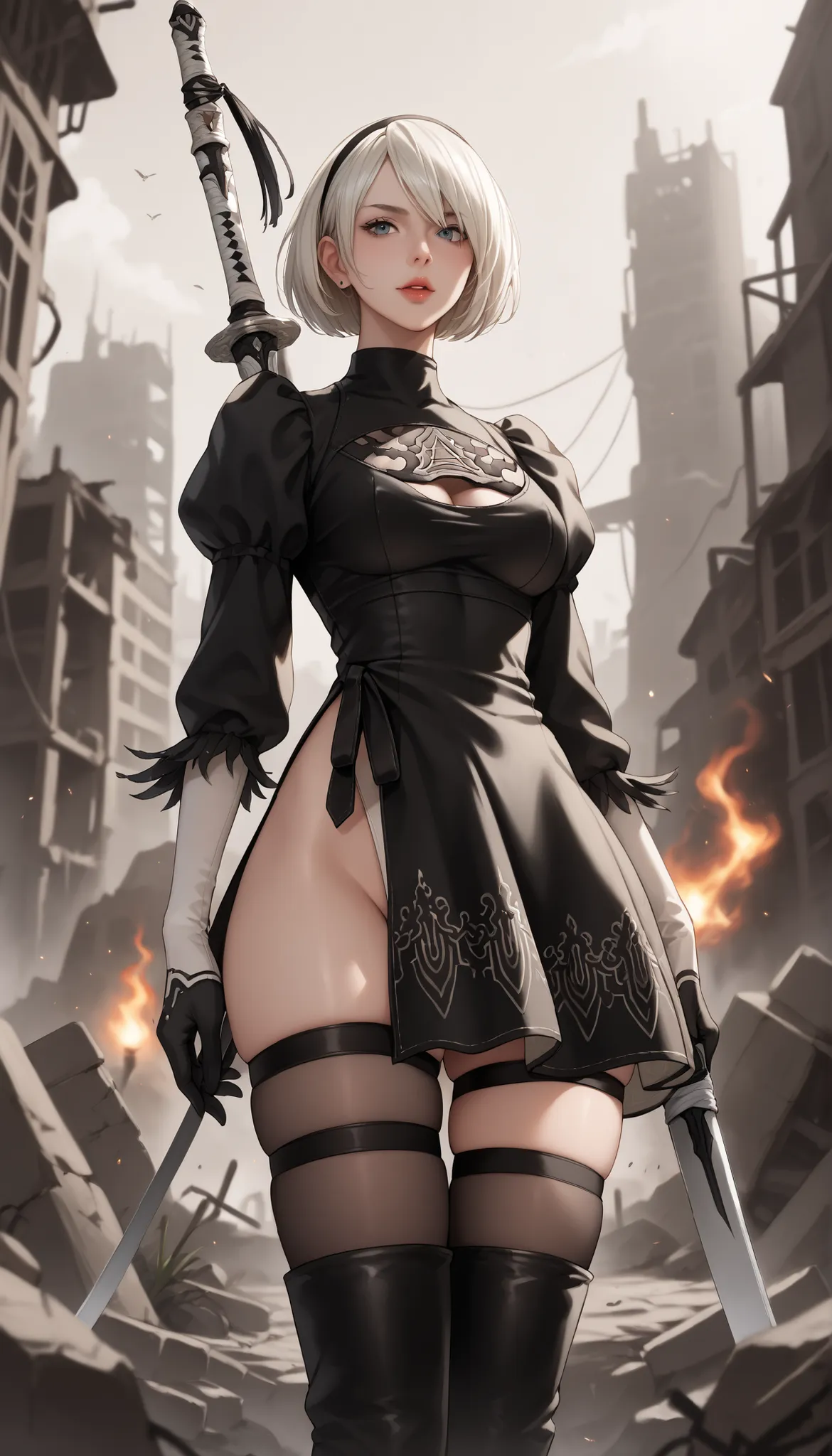 Whether it's 2B's sharp sword slicing through program code, 9S's solitude as he curls up in ruins reading data, or the glimmer of humanity flickering in Pascal's eyes, use your creativity to capture the cold machinery and burning emotions of the "NieR" wor...