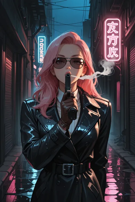 超かっこいい黒服マフィア女子
