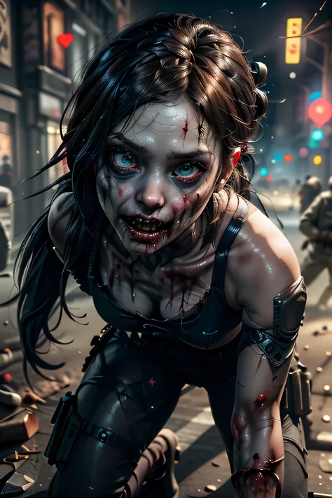 (((Ultra-HD-quality-details, ideal-cutesie))),40-zoey-olderv2-zombie,dynamic angles,masterpiece,(detailed),(detailed skin),1girl,wearing special forces gear,(bullet wounds),action poses,ray tracing,vivid colors,vibrant colors,4k,8k,