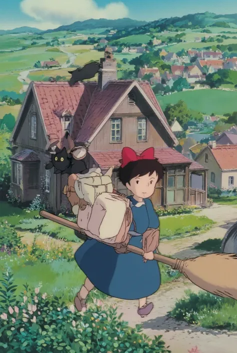 My Neighbor's House is Kiki's Delivery Service､Kiki and Gigi are at work