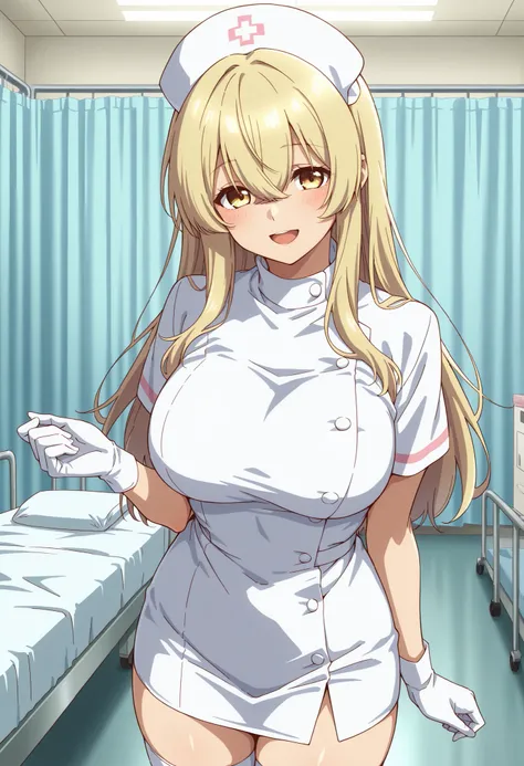 Score_9, score_8_up, score_7_up, source_anime, kana higa, solo, long hair, bangs, blonde hair, hair between eyes, yellow eyes, large breasts, (best quality), (high quality), {masterpiece}, extremely delicate and beautiful, ultra-detailed, beautiful detaile...
