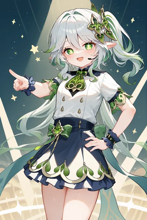 (score_9,score_8_up,score_7_up),<lora:Nahida(genshin impact)-v1:1>,Nahida(genshin impact),1girl,nahida (genshin impact),solo,green eyes,pointy ears,hair ornament,side ponytail,multicolored hair,gradient hair,white hair,green hair,symbol-shaped pupils,looki...