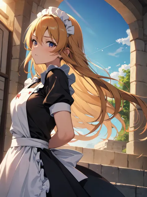 score_8_up, score_9_up, (masterpiece, best quality, highres, ultra-detailed, illustration), (mushoku tensei style), 1girl, solo, slightly surprised look, looking towards viewer, (upper body shot), detailed face, soft lighting, god rays, lens flare, ((class...