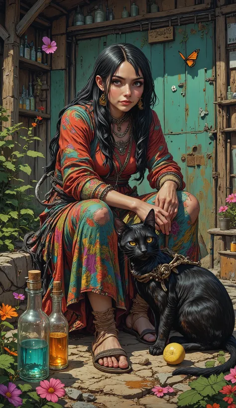 Sarah Baraboo, an old medicine woman, has a cabin in a remote bay of Timbuktu. She's your weird neighbor. Sarah Baraboo is an elderly funny old lady, she has a lot of colorful potions in glass bottles. She's always cooking something in a small pot. Black c...