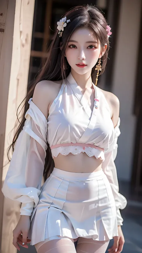 (Top Best quality, 16K, Masterpiece: 1.7)), Clear focus: 1.2, 1girl, Perfect Figure: 1.3, Slim Abs: 1.1, Extremely detailed CG8K painting, high color, Extremely high color saturation, All colors are deepened, painting, graffiti art, central composition,  f...
