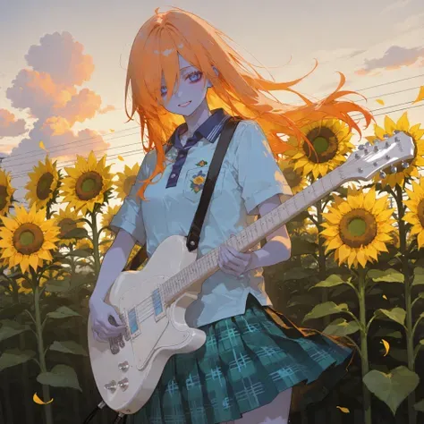 Gitarren-Anime-Zombie-Mädchen-Generierung
